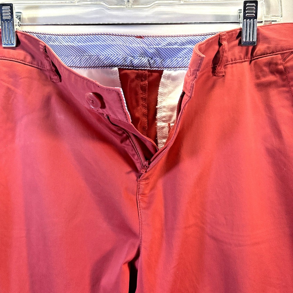 LL Bean Favorite Fit‎ Pants Womens Orange Salmon Chinos Cotton Stretch 8 - Picture 8 of 13